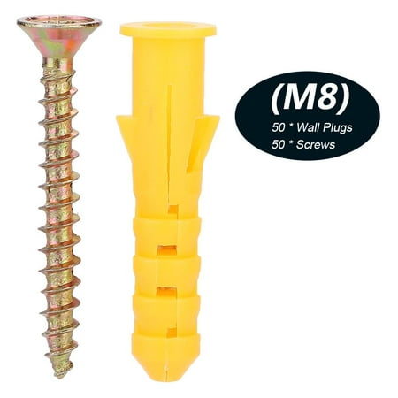 Fixings Size : 50Pcs-M6 Fastener Hardware Kit Self-tapping Screws Delaman Plastic Expansion Wall Screw Anchor Plug Wall Plug Screw Fixings Size : 50Pcs-M6 Fastener Hardware Kit Self-tapping Screws Delaman Plastic Expansion Wall Screw Anchor Plug Wall Plug Screw